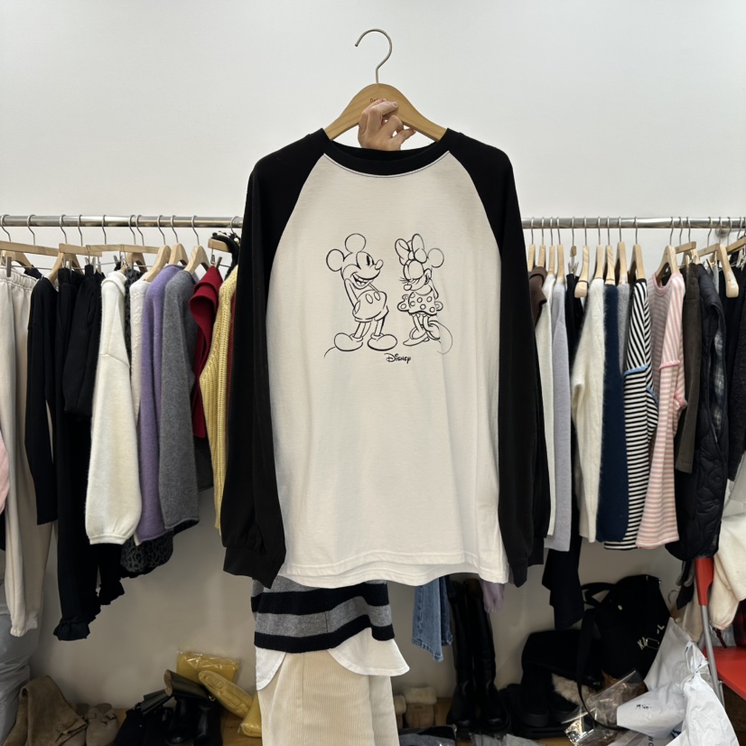 DELIGHT-L東大門㊣代購女裝新款時尚休閑25秋冬人氣長袖T恤DELIGHT-L長袖T恤圖色2黑色