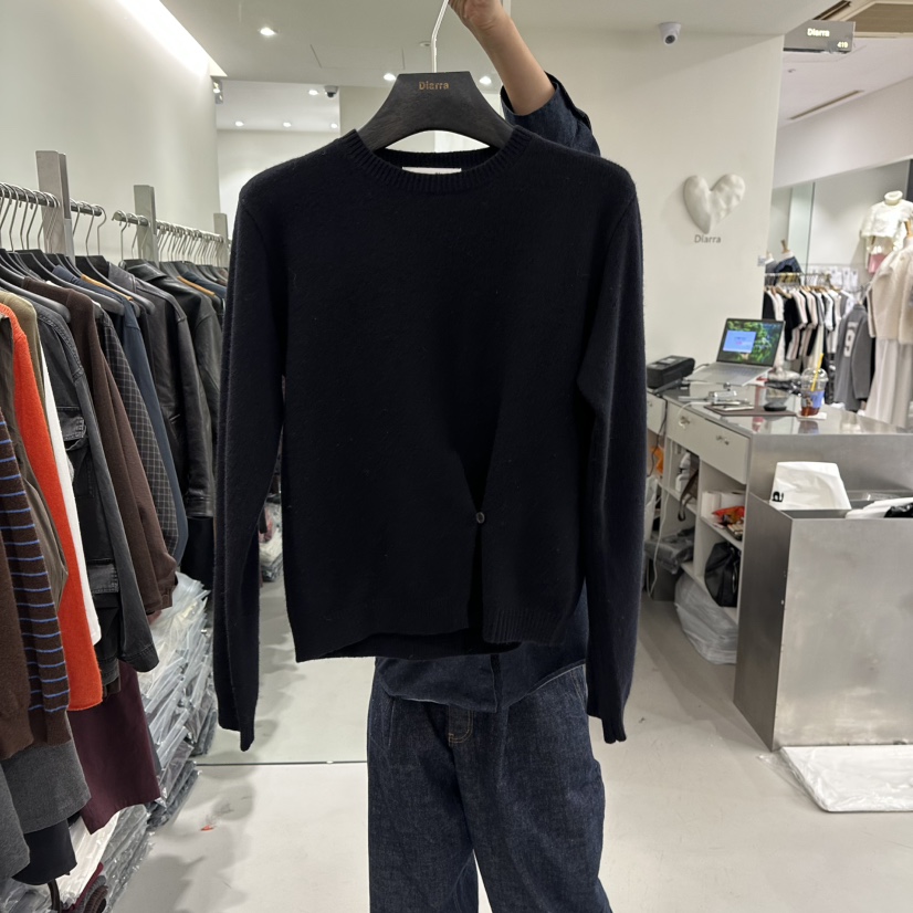 DIARRA東大門㊣代購女裝新款時尚休閑人氣職業25秋冬針織衫紐扣DIARRA針織衫圖色2