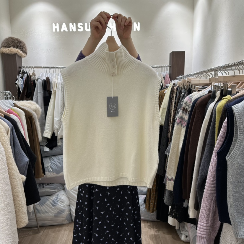 HANSUNGHYUN韓國直郵㊣女士新品職業休閑人氣推薦吊帶背心羊毛HANSUNGHYUN吊帶/背心圖色1