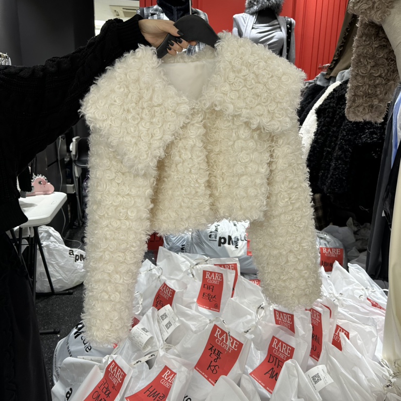 RARE CLOSET韓國直郵㊣女士新款休閑25秋冬短款大衣不含內搭RARE CLOSET短款大衣圖色1