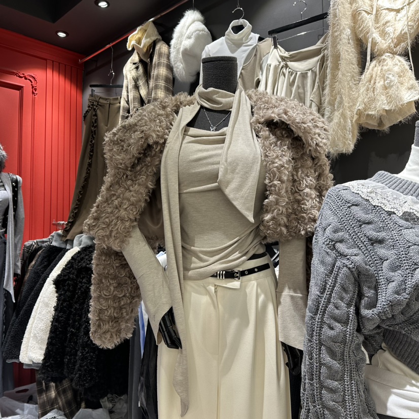 RARE CLOSET韓國直郵㊣女士新款休閑25秋冬短款大衣不含內搭RARE CLOSET短款大衣圖色2