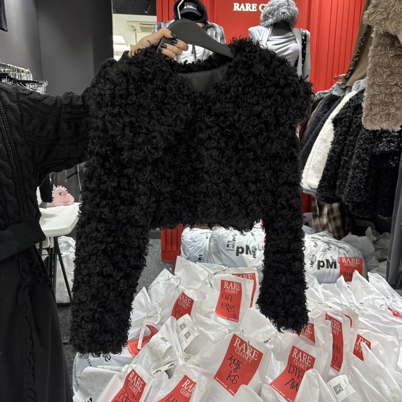 RARE CLOSET韓國直郵㊣女士新款休閑25秋冬短款大衣不含內搭RARE CLOSET短款大衣圖色3