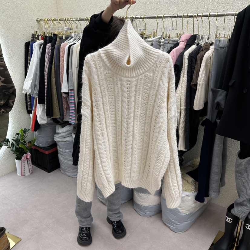 DRAWING東大門㊣直郵女士新品休閑時尚推薦職業熱賣25秋冬毛衣DRAWING毛衣圖色1