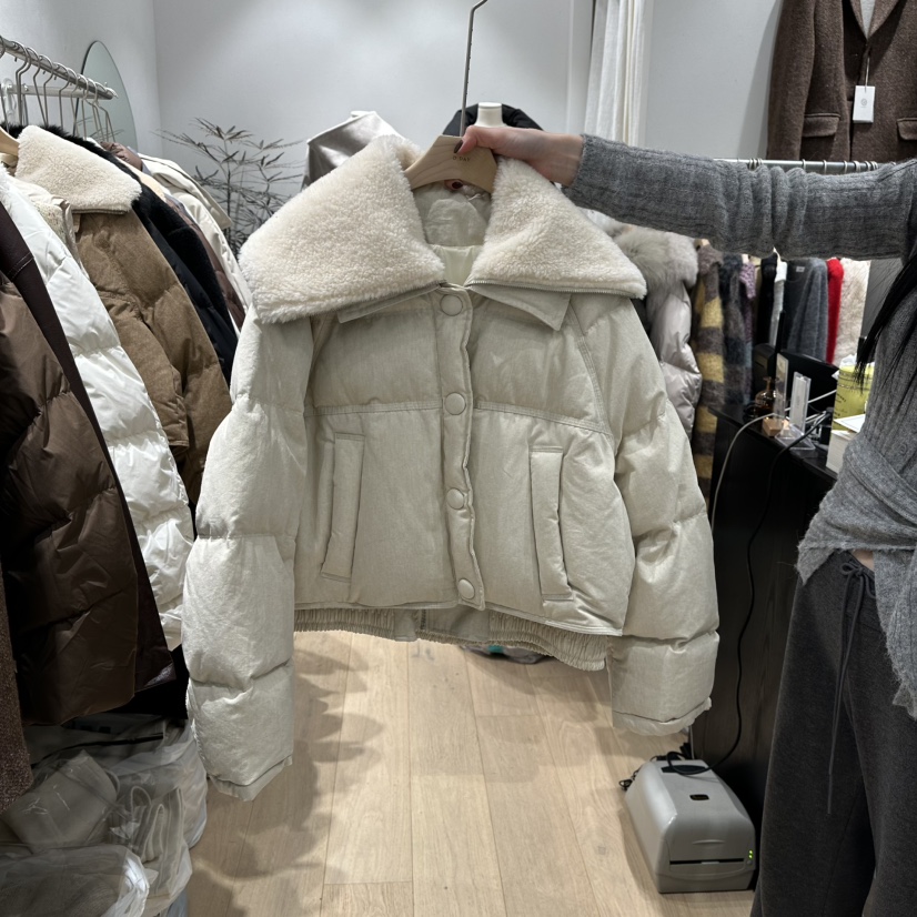 DDAY韓國代購㊣女裝新品熱賣推薦休閑人氣職業短款羽絨服鴨絨DDAY短款羽絨服圖色2