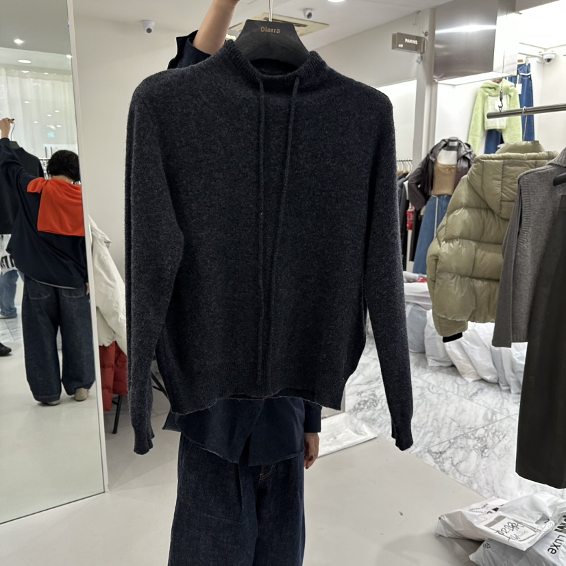 DIARRA東大門㊣代購女士新品職業時尚人氣推薦休閑25秋冬針織衫DIARRA針織衫圖色2墨色