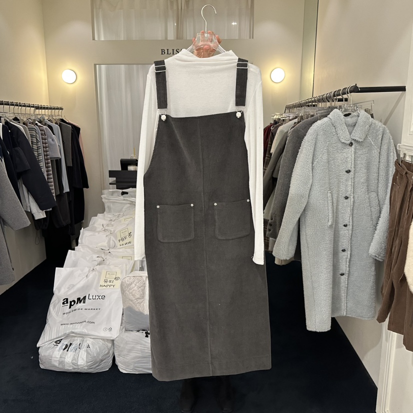 BLISS東大門㊣實拍女裝新品25秋冬休閑職業熱賣連衣裙不含內搭BLISS連衣裙圖色2