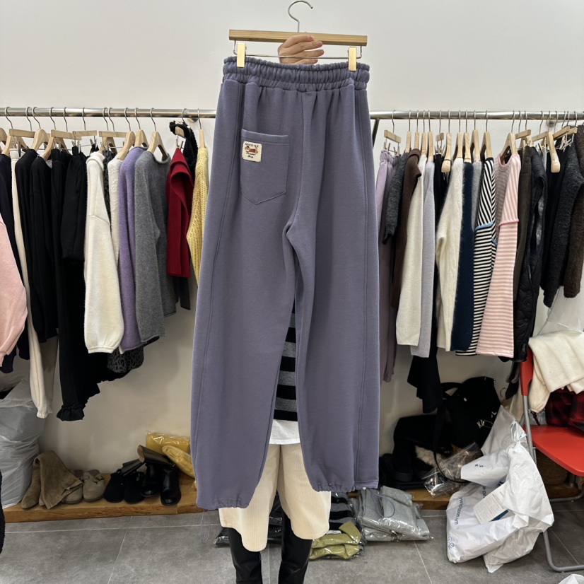 DELIGHT-L韓國代購㊣女士新品人氣時尚休閑休閑褲加絨抓絨DELIGHT-L休閑褲