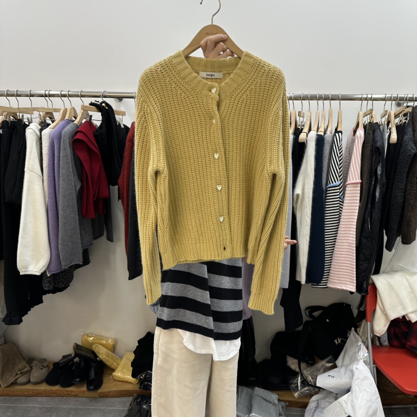 DELIGHT-L東大門㊣直郵女士新款時尚25秋冬推薦人氣毛衣開衫DELIGHT-L毛衣圖色1