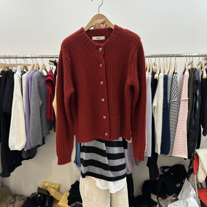 DELIGHT-L東大門㊣直郵女士新款時尚25秋冬推薦人氣毛衣開衫DELIGHT-L毛衣圖色2