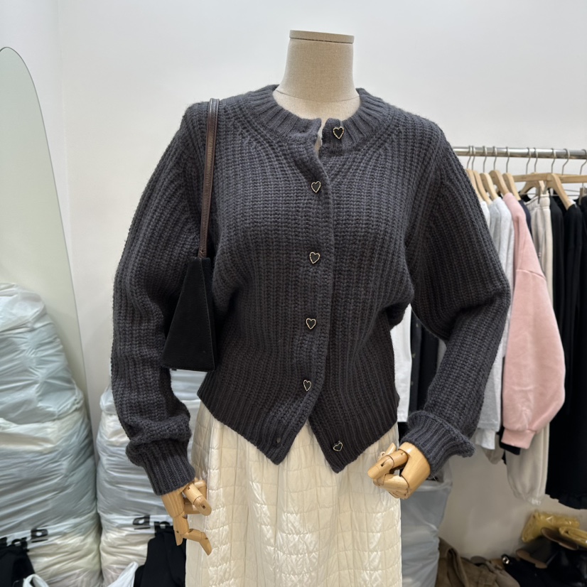 DELIGHT-L東大門㊣直郵女士新款時尚25秋冬推薦人氣毛衣開衫DELIGHT-L毛衣圖色3