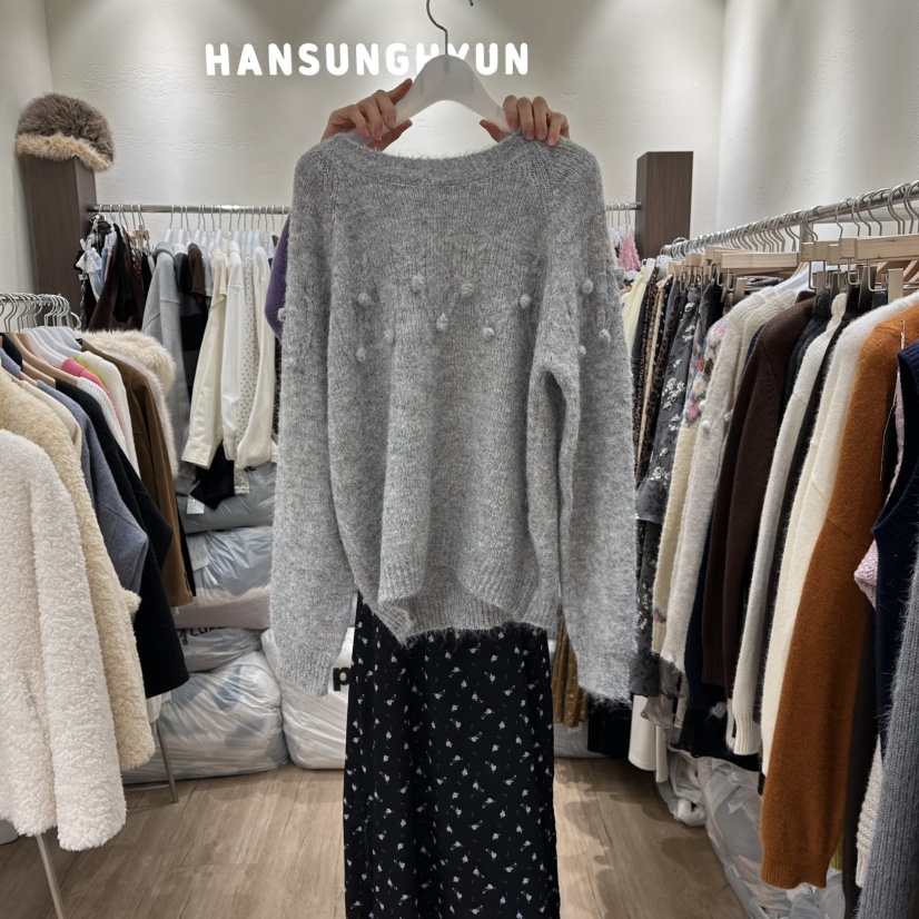 HANSUNGHYUN韓國代購㊣女士新款熱賣人氣時尚休閑職業毛衣羊毛HANSUNGHYUN毛衣圖色2