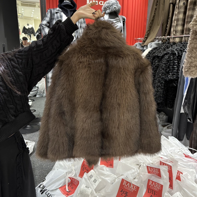 RARE CLOSET韓國直郵㊣女裝新款時尚熱賣職業25秋冬短款大衣RARE CLOSET短款大衣