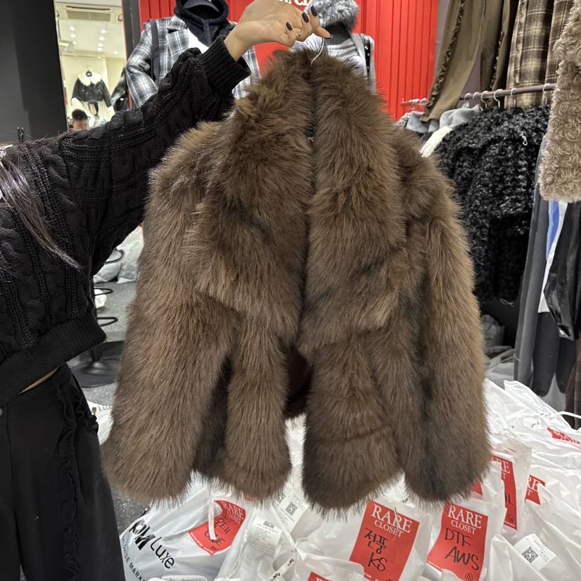 RARE CLOSET韓國直郵㊣女裝新款時尚熱賣職業25秋冬短款大衣RARE CLOSET短款大衣圖色2