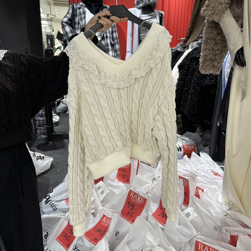 RARE CLOSET東大門㊣直郵女裝新款休閑熱賣推薦25秋冬針織衫RARE CLOSET針織衫