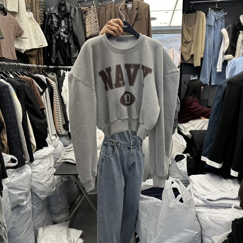 A-DEL東大門㊣實拍女裝新品熱賣25秋冬休閑人氣時尚衛衣加絨A-DEL衛衣圖色1