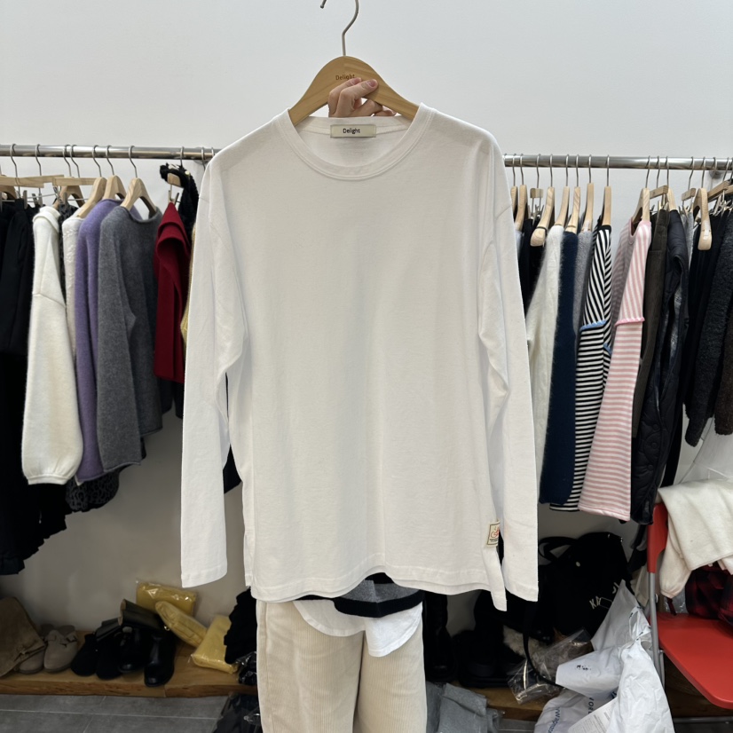 DELIGHT-L東大門㊣直郵女士新款推薦職業熱賣時尚休閑長袖T恤DELIGHT-L長袖T恤圖色1