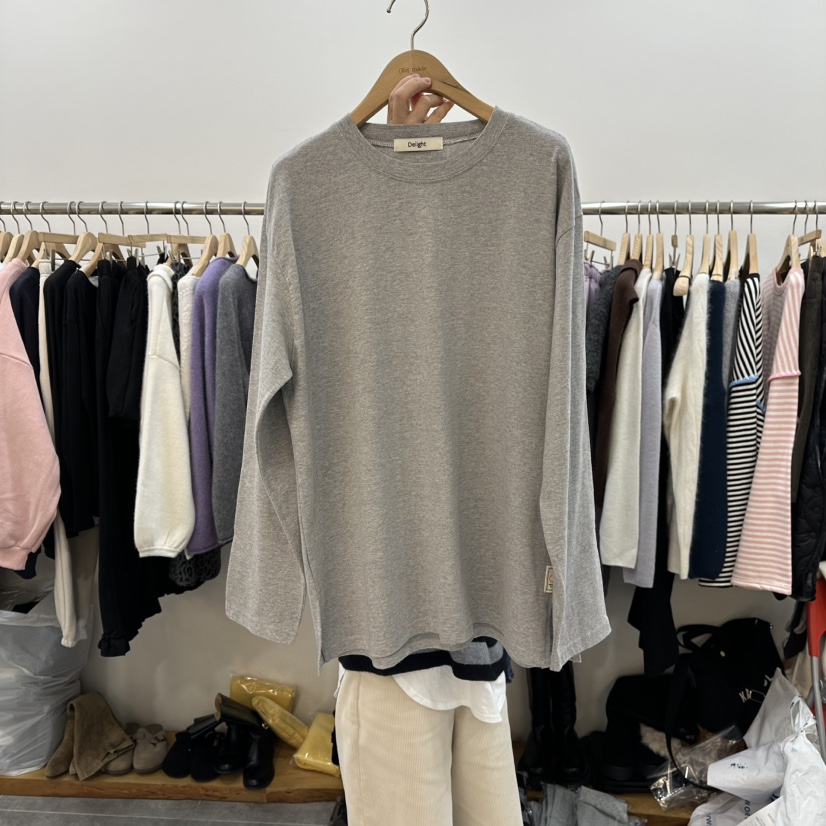 DELIGHT-L東大門㊣直郵女士新款推薦職業熱賣時尚休閑長袖T恤DELIGHT-L長袖T恤圖色2
