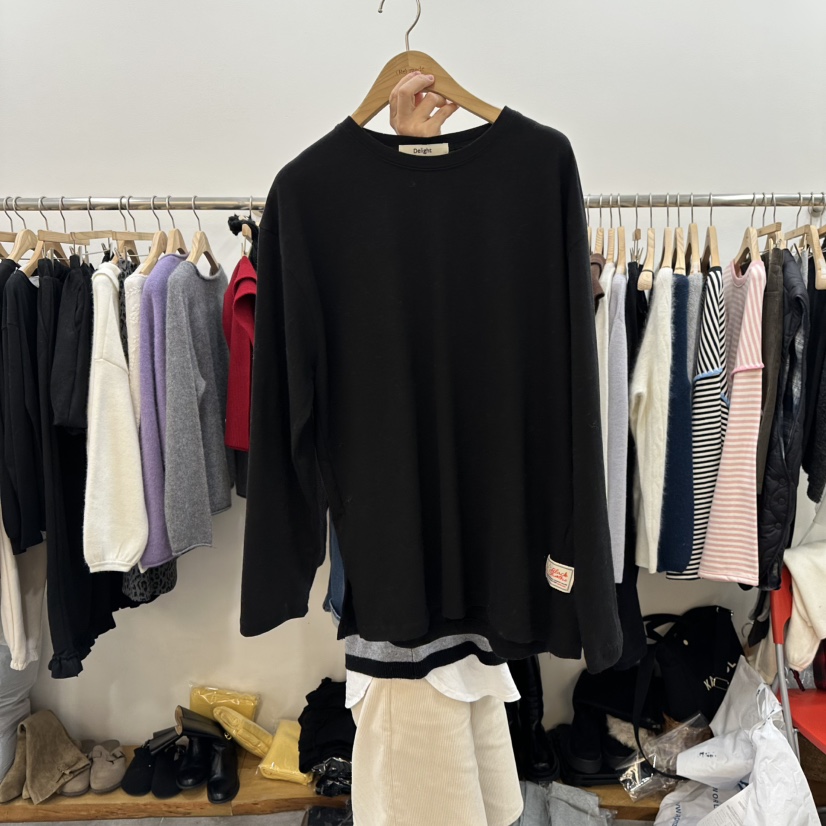 DELIGHT-L東大門㊣直郵女士新款推薦職業熱賣時尚休閑長袖T恤DELIGHT-L長袖T恤圖色3