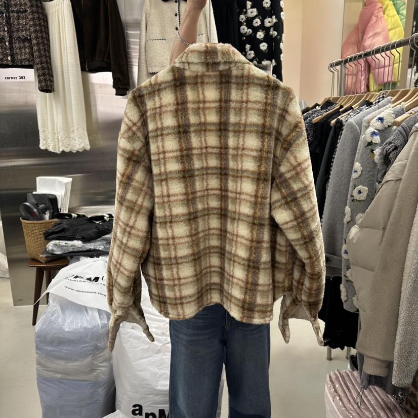 CORNER東大門㊣直郵女士新款熱賣休閑人氣時尚25秋冬夾克毛皮CORNER.302夾克