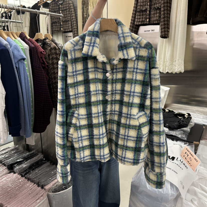 CORNER東大門㊣直郵女士新款熱賣休閑人氣時尚25秋冬夾克毛皮CORNER.302夾克圖色1