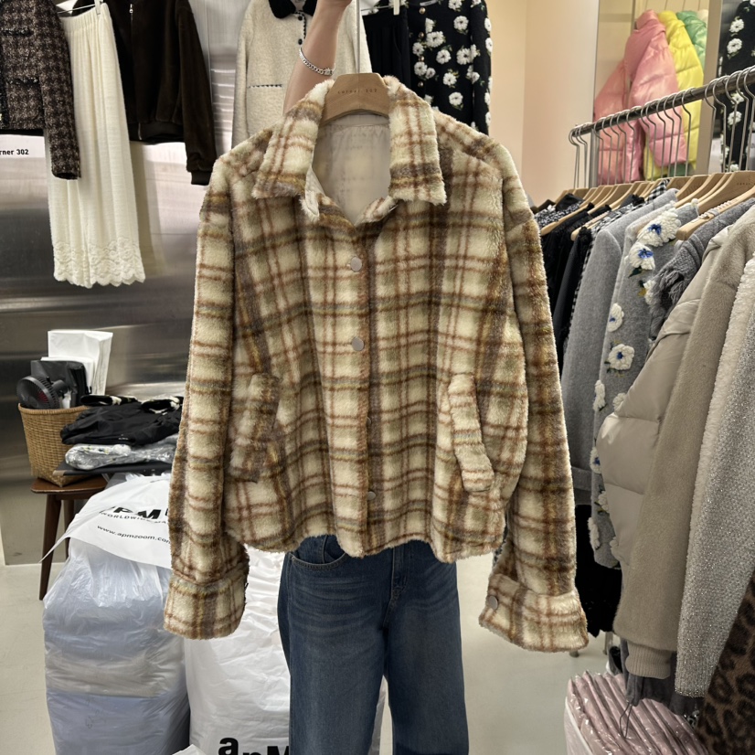 CORNER東大門㊣直郵女士新款熱賣休閑人氣時尚25秋冬夾克毛皮CORNER.302夾克圖色2