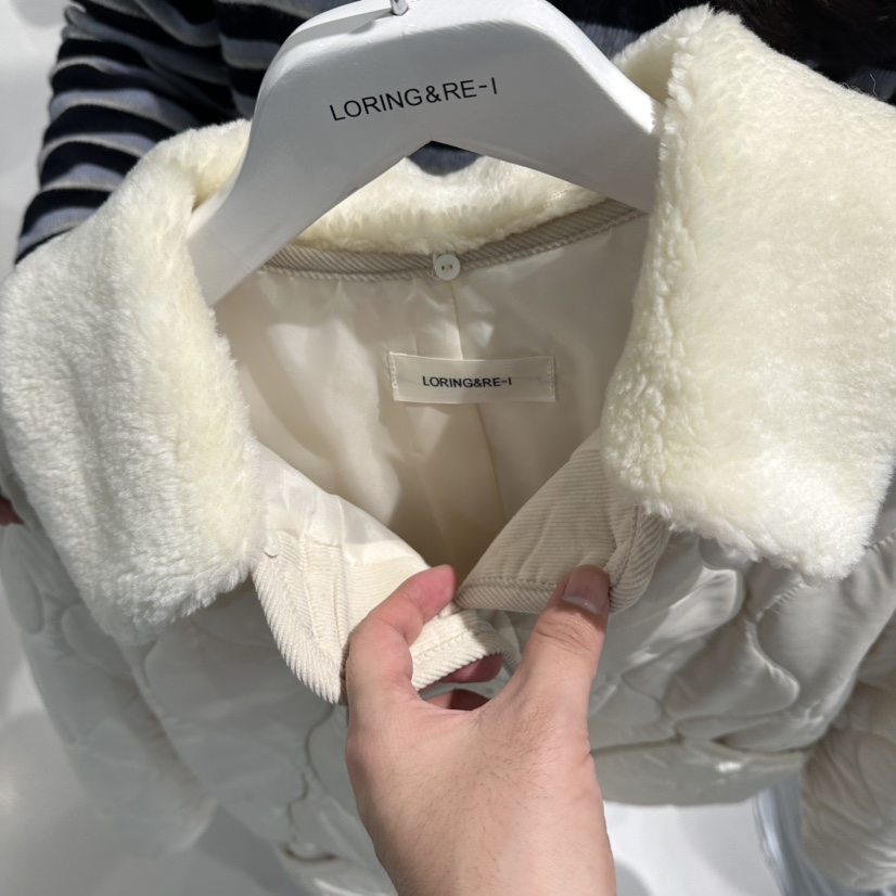 LORING RE I東大門㊣直郵女裝新品時尚休閑職業短款棉服絎縫LORING RE-I/BARE短款棉服