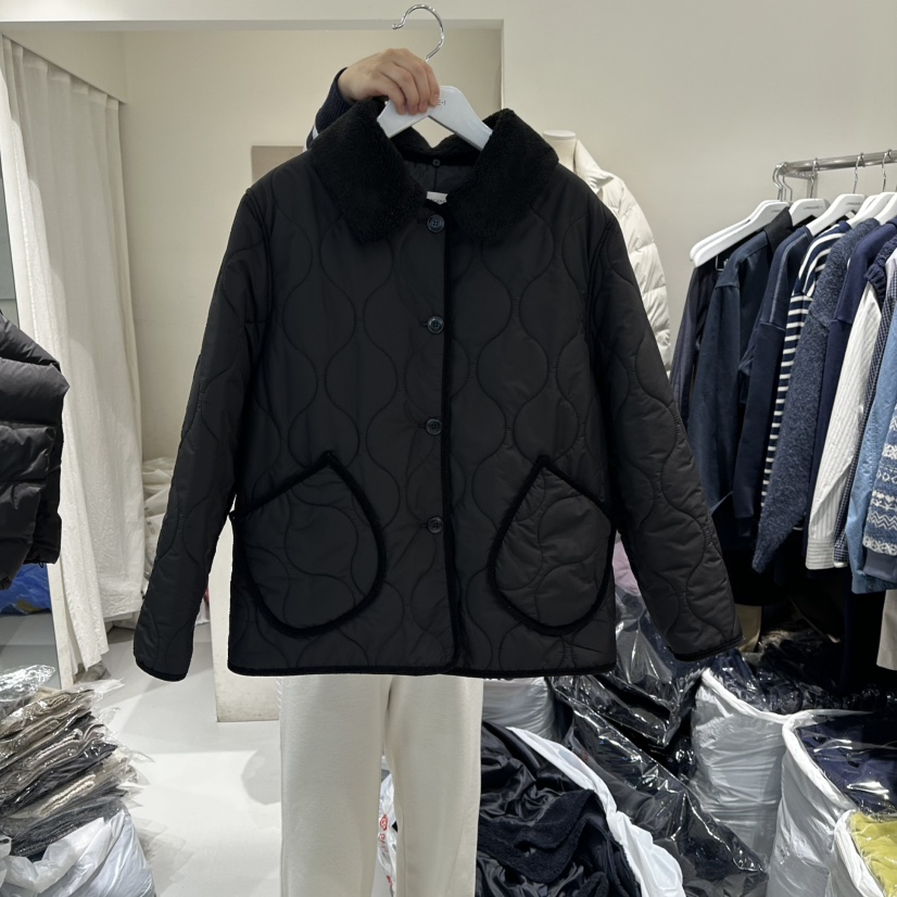 LORING RE I東大門㊣直郵女裝新品時尚休閑職業短款棉服絎縫LORING RE-I/BARE短款棉服圖色2