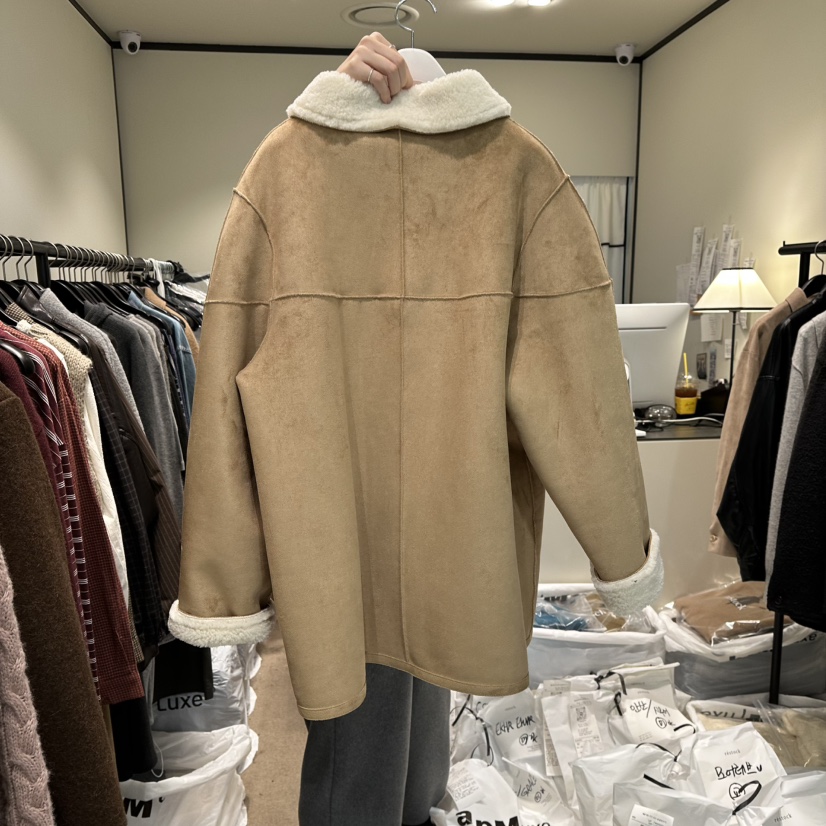 RE STOCK東大門㊣代購女士新品熱賣職業推薦休閑時尚短款大衣RE STOCK短款大衣