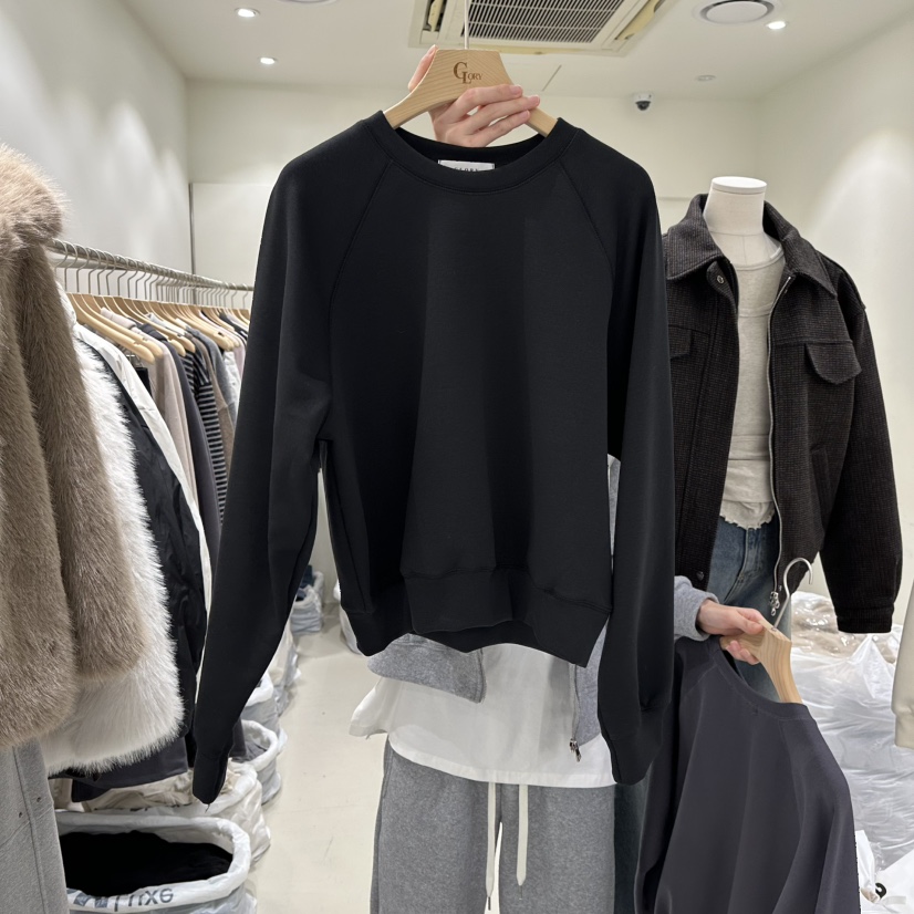 GLORY東大門㊣實拍女裝新款時尚熱賣25秋冬職業休閑衛衣加絨GLORY衛衣圖色3黑色