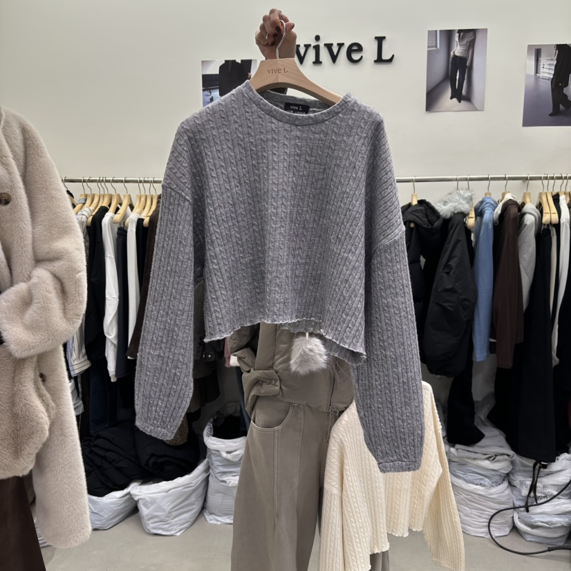 VIVEL東大門㊣實拍女士新款職業推薦休閑熱賣25秋冬時尚針織衫VIVEL針織衫圖色2