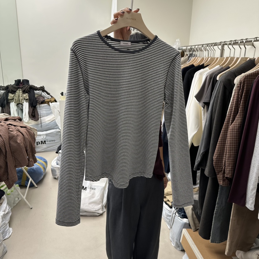 NOPSIS東大門㊣代購女裝新款熱賣休閑時尚人氣推薦職業長袖T恤NOPSIS長袖T恤圖色3