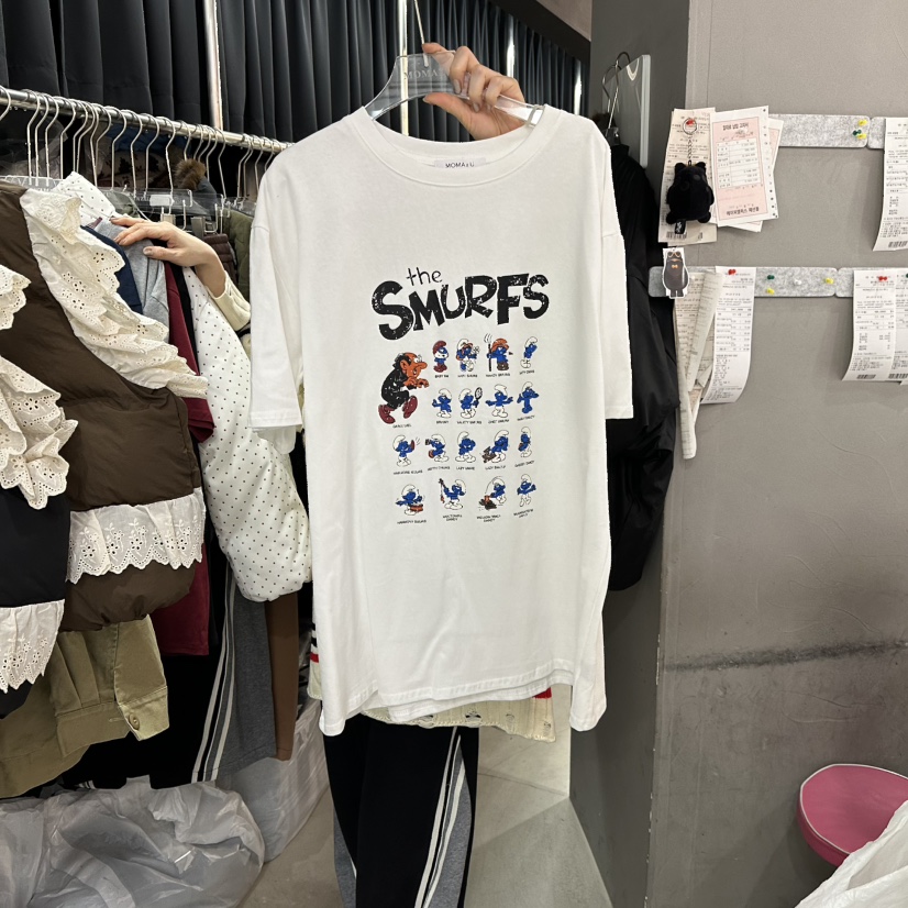 MOMAZU韓國代購㊣女士新款25秋冬熱賣時尚職業人氣推薦休閑T恤MOMAZUT恤圖色1