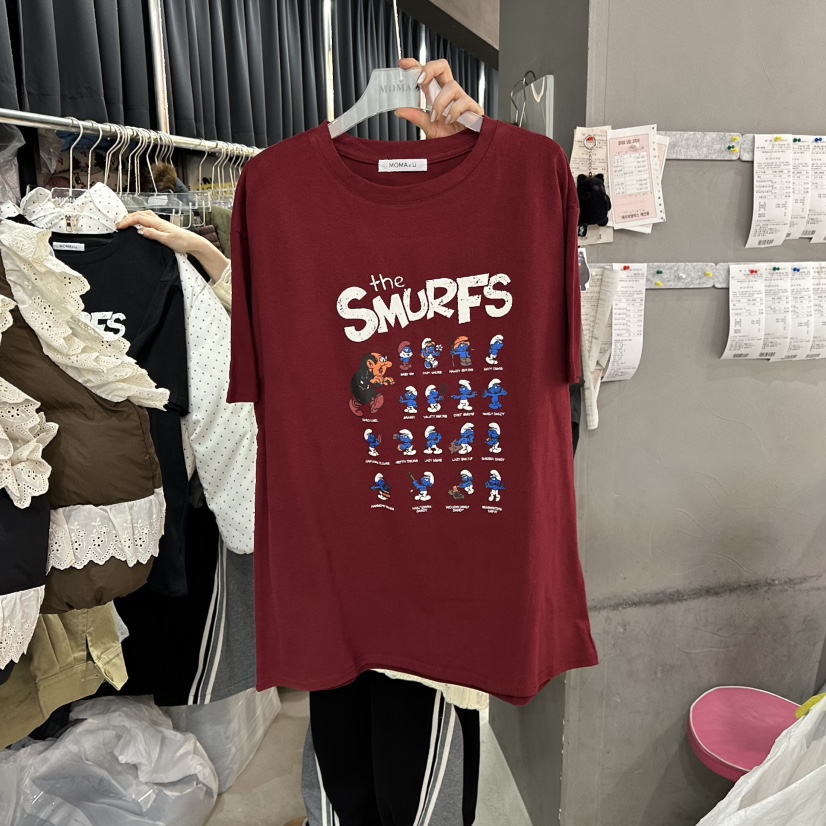 MOMAZU韓國代購㊣女士新款25秋冬熱賣時尚職業人氣推薦休閑T恤MOMAZUT恤圖色4