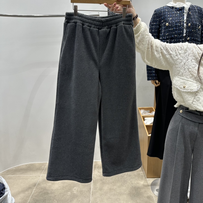 ENVY韓國代購㊣女裝新品25秋冬推薦人氣時尚熱賣休閑褲羊毛ENVY休閑褲圖色1墨色