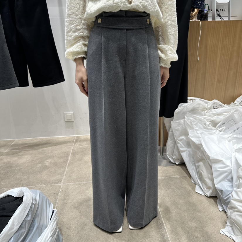 ENVY韓國代購㊣女裝新品時尚25秋冬人氣推薦熱賣職業休閑褲ENVY休閑褲圖色1墨色