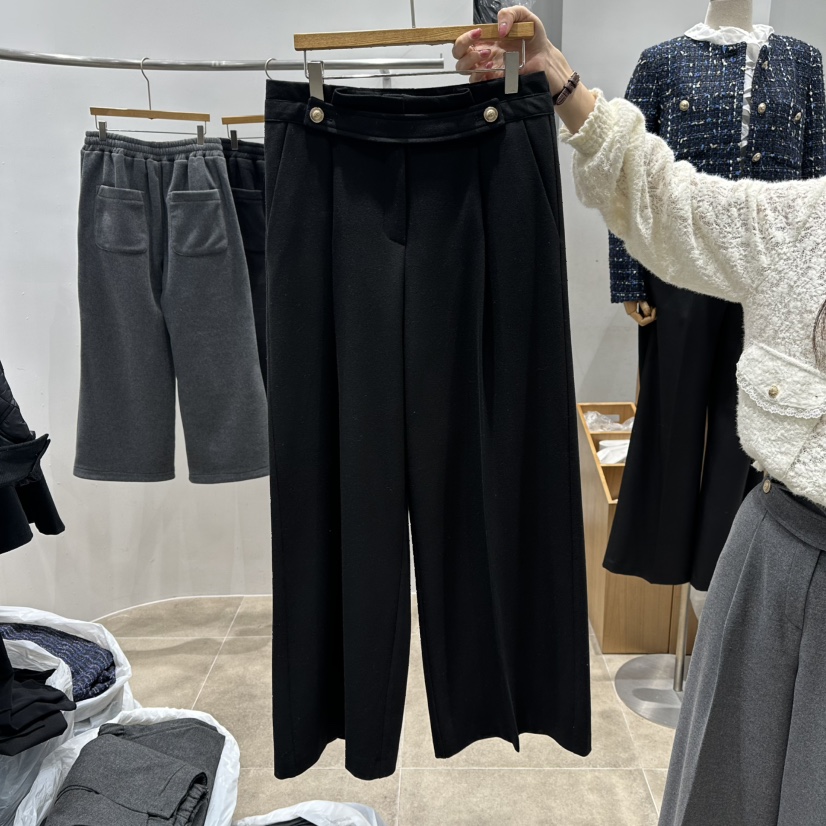 ENVY韓國代購㊣女裝新品時尚25秋冬人氣推薦熱賣職業休閑褲ENVY休閑褲圖色2黑色