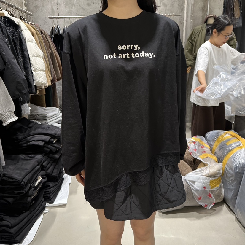 JUNI韓國代購㊣女士新品職業人氣休閑25秋冬時尚熱賣長袖T恤my juni長袖T恤圖色2