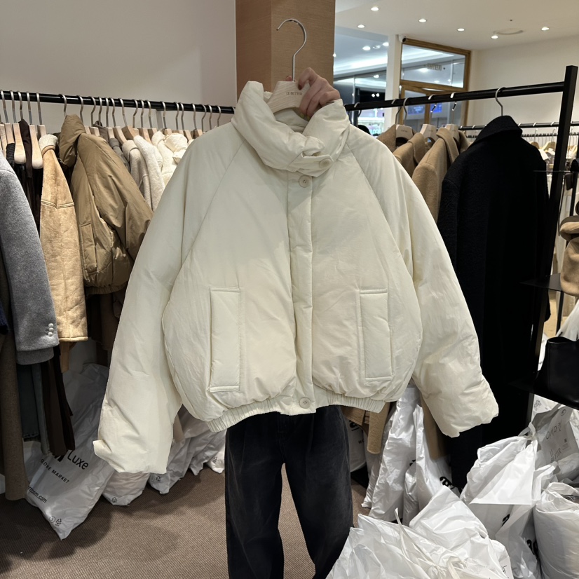 LE BUTTER韓國代購㊣女士新款休閑推薦人氣短款羽絨服鵝絨LE BUTTER短款羽絨服圖色1