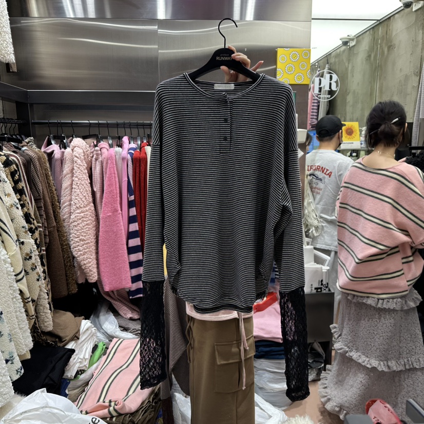 RUNWAY-런웨이東大門㊣代購女裝新款時尚休閑25秋冬長袖T恤RUNWAY長袖T恤圖色3