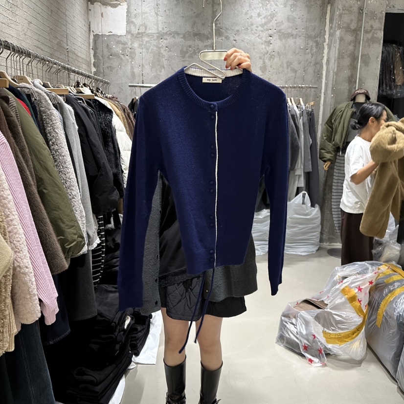 JUNI韓國直郵㊣女士新品25秋冬職業熱賣休閑推薦時尚針織衫my juni針織衫圖色2