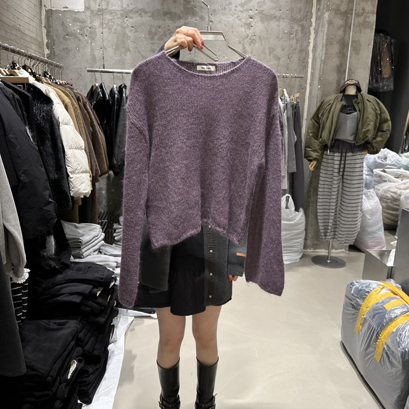 JUNI東大門㊣直郵女裝新品25秋冬職業休閑時尚針織衫馬海毛my juni針織衫圖色4