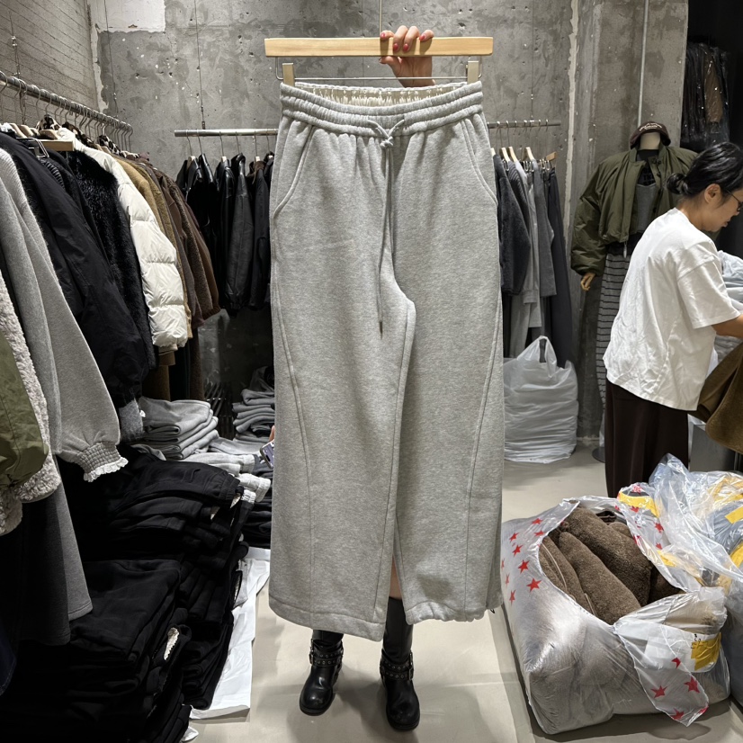 JUNI東大門㊣實拍女裝新款職業熱賣時尚休閑人氣休閑褲加絨my juni休閑褲圖色1