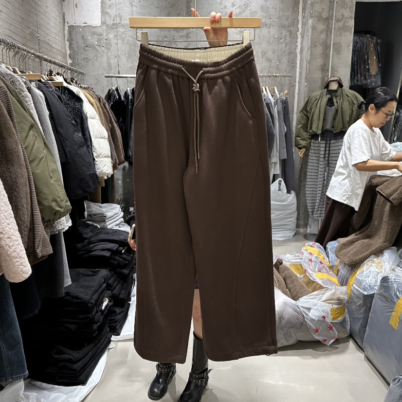 JUNI東大門㊣實拍女裝新款職業熱賣時尚休閑人氣休閑褲加絨my juni休閑褲圖色3