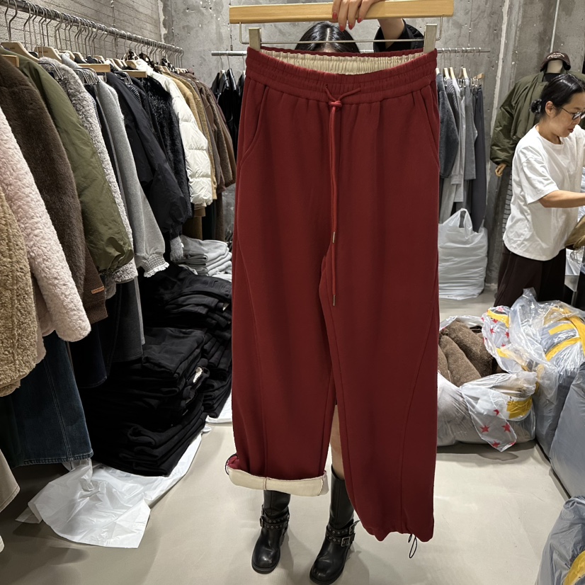 JUNI東大門㊣實拍女裝新款職業熱賣時尚休閑人氣休閑褲加絨my juni休閑褲圖色5