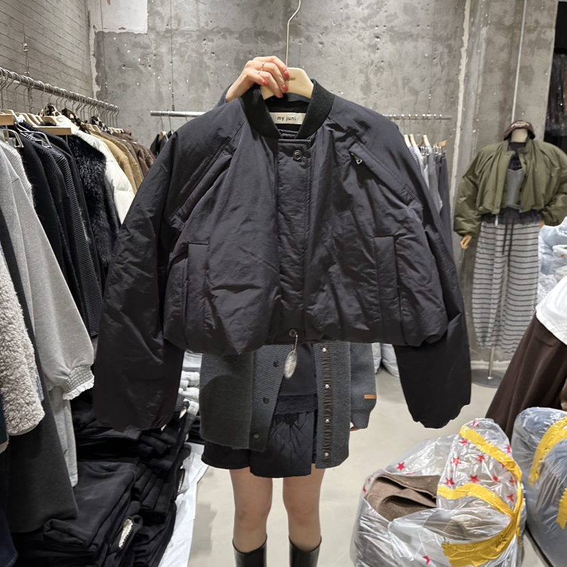 JUNI東大門㊣代購女士新品時尚休閑人氣熱賣25秋冬職業夾克鴨my juni夾克圖色2
