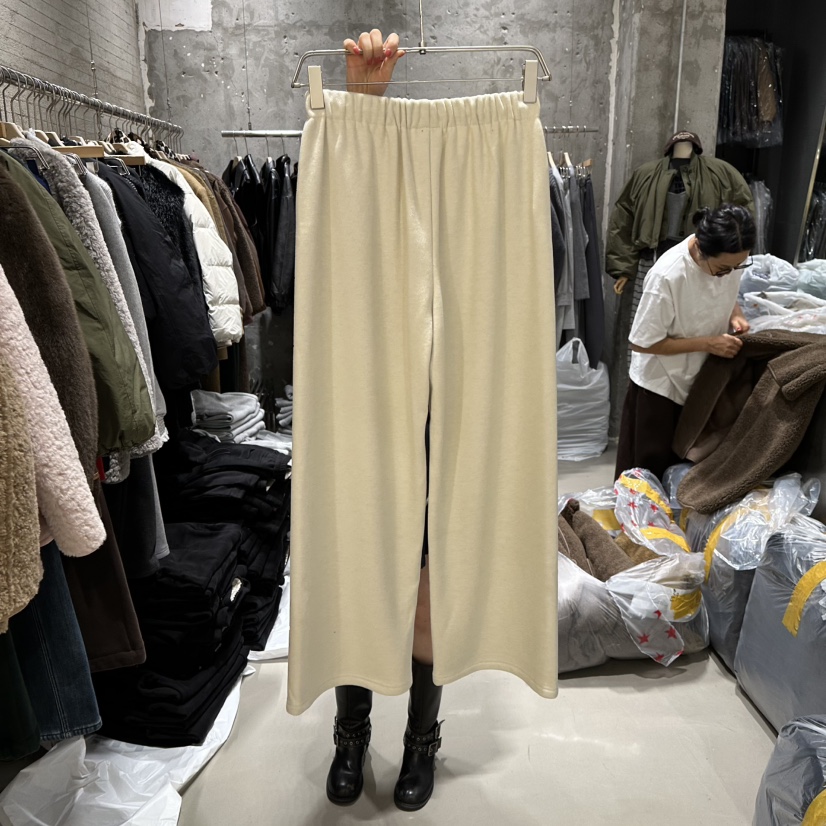 JUNI韓國直郵㊣女裝新品時尚休閑人氣熱賣職業推薦休閑褲加絨my juni休閑褲