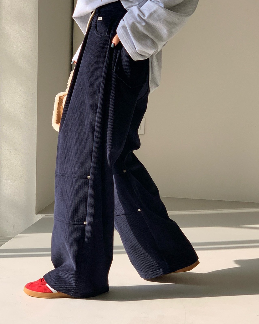 REVE CITE-L東大門㊣實拍女裝新款熱賣人氣職業休閑褲燈芯絨REVE CITE休閑褲