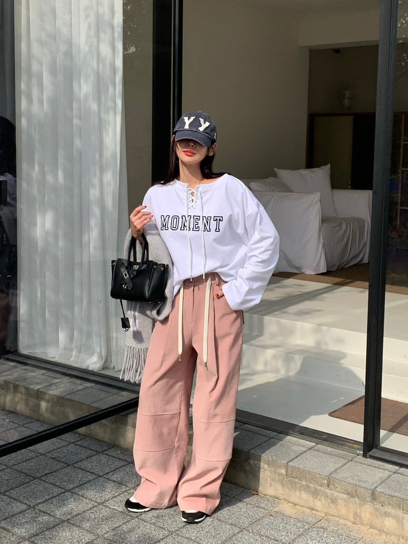 REVE CITE-L東大門㊣實拍女裝新款熱賣人氣職業休閑褲燈芯絨REVE CITE休閑褲