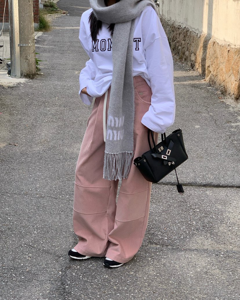 REVE CITE-L東大門㊣實拍女裝新款熱賣人氣職業休閑褲燈芯絨REVE CITE休閑褲