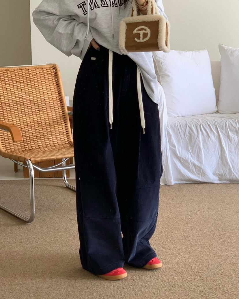 REVE CITE-L東大門㊣實拍女裝新款熱賣人氣職業休閑褲燈芯絨REVE CITE休閑褲圖色2